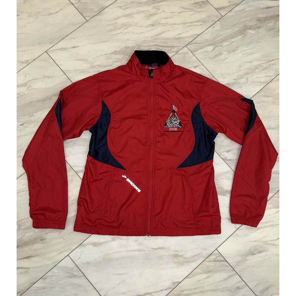 Brooks Vintage 2008 Women’s Size Small Track Jacket MCM Marine Corps Marathon